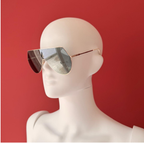 Fendi Eyeline Sonnenbrille im Aviator-Stil mit einem goldenen Rahmen