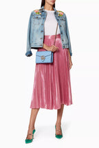 Gucci, Seiden Midi Plisseerock